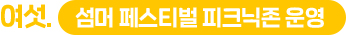 여섯. 섬머 페스티벌 피크닉존 운영